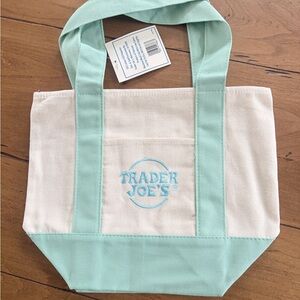 Limited Edition Mint Green&Cream Trader Joe’s Small Tote
